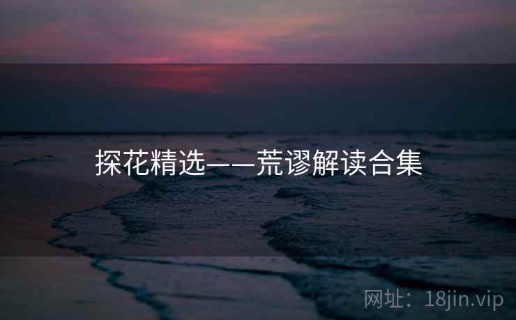 探花精选——荒谬解读合集