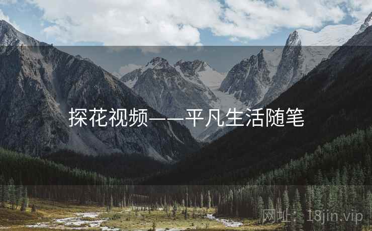 探花视频——平凡生活随笔