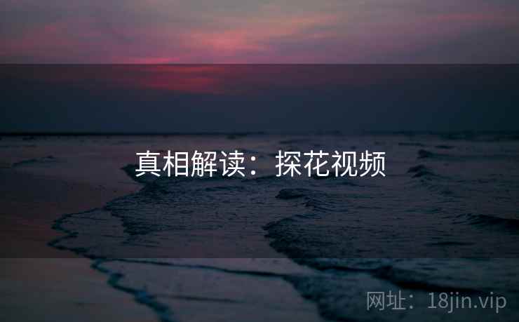 真相解读:探花视频